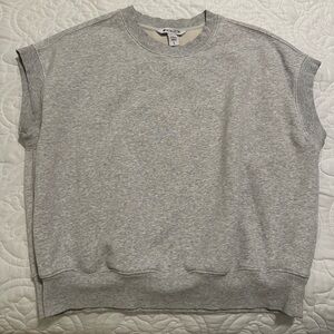 Athleta Gray Sleeveless Crewneck Sweatshirt